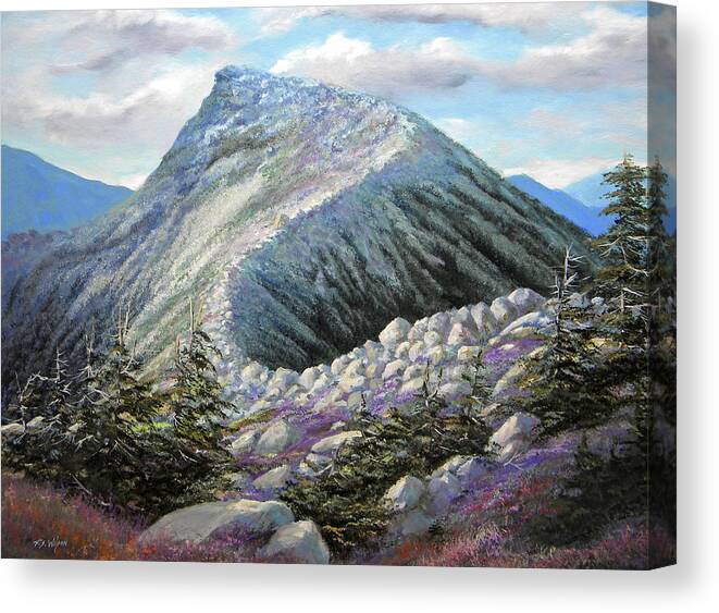 Landscape Canvas Print featuring the painting Mountain Ridge by Frank Wilson