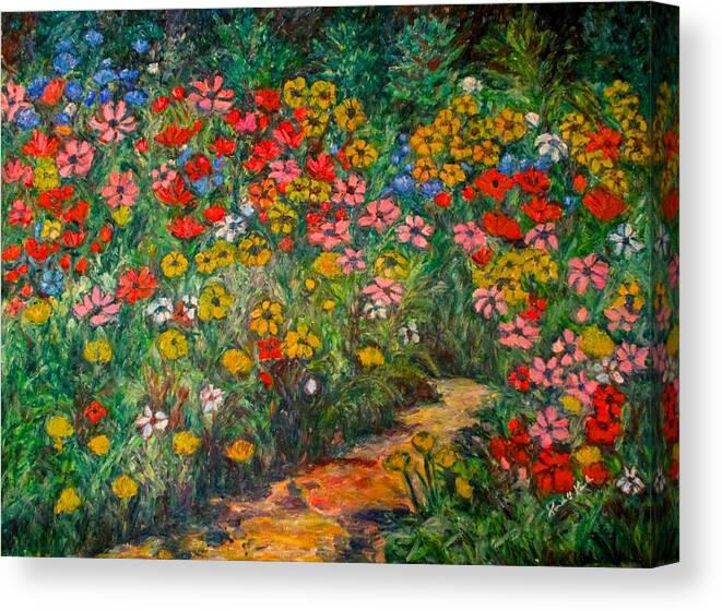 Wildflowers Canvas Print featuring the painting Natural Rhythm by Kendall Kessler