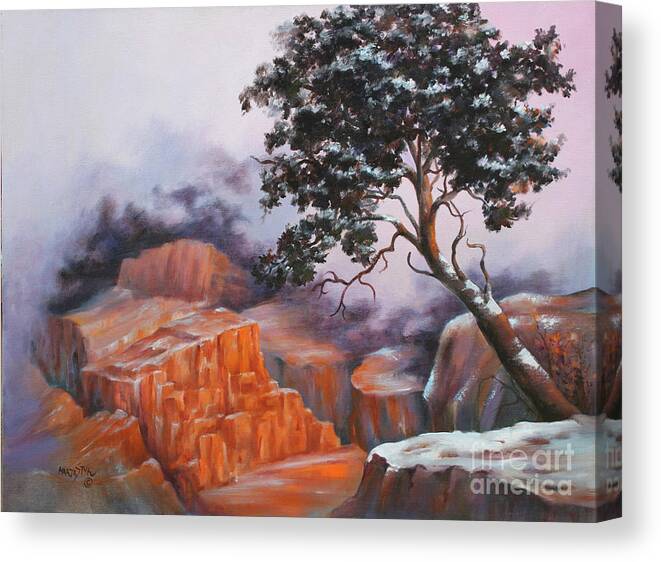 Landscape Canvas Print featuring the painting Nature at Rocky Kingdom by Marta Styk