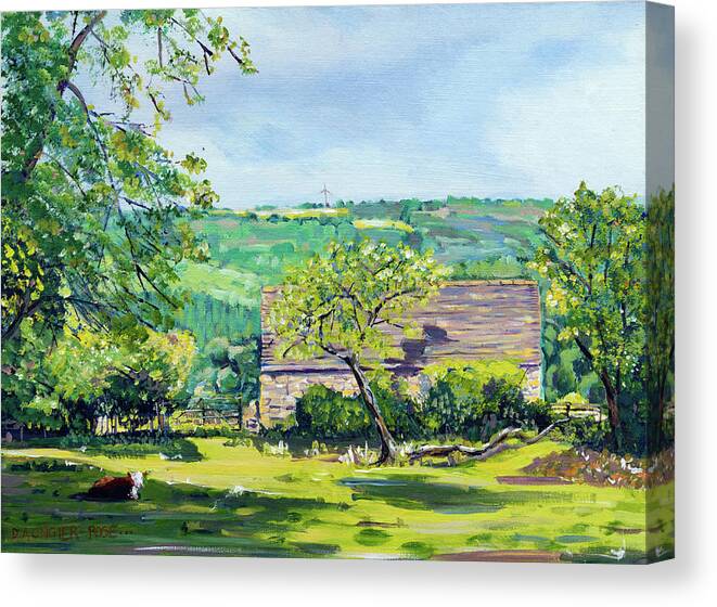 Acrylic Canvas Print featuring the painting Near The Amberley Inn by Seeables Visual Arts