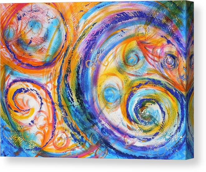  Canvas Print featuring the painting New Universe by Deb Brown Maher