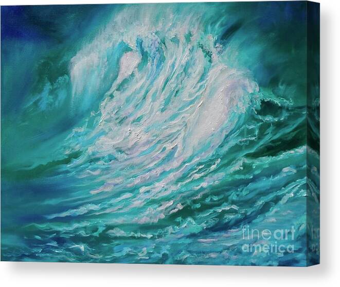 Wave Canvas Print featuring the painting New Wave 11 by Jenny Lee
