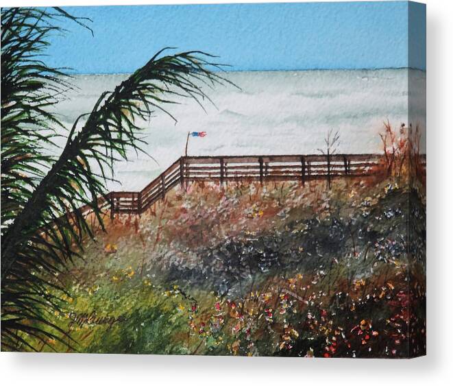 Florida Canvas Print featuring the painting Nice But Windy by Joseph Burger