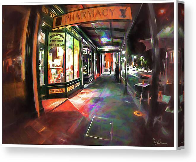 Sydney Canvas Print featuring the photograph Nighttime Strolling in Sydney by Peggy Dietz