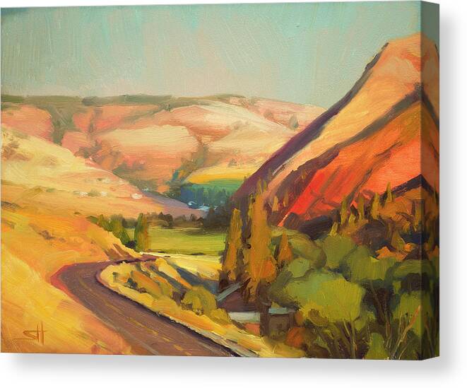 Country Canvas Print featuring the painting North Fork Touchet by Steve Henderson