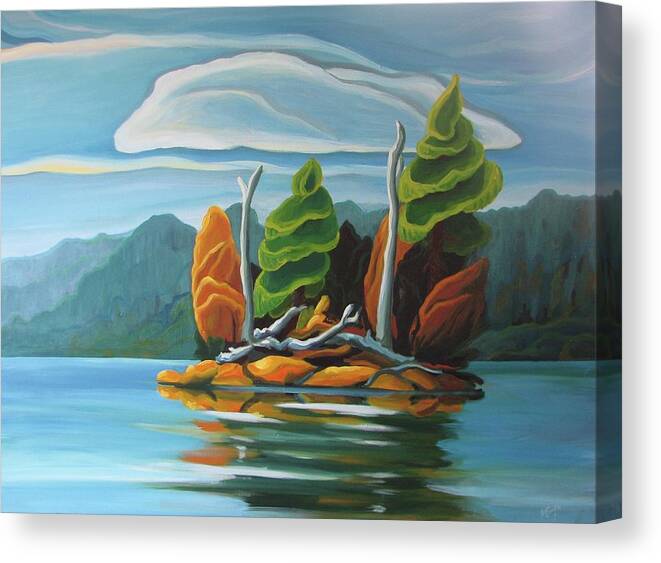 Group Of Seven Canvas Print featuring the painting Northern Island by Barbel Smith