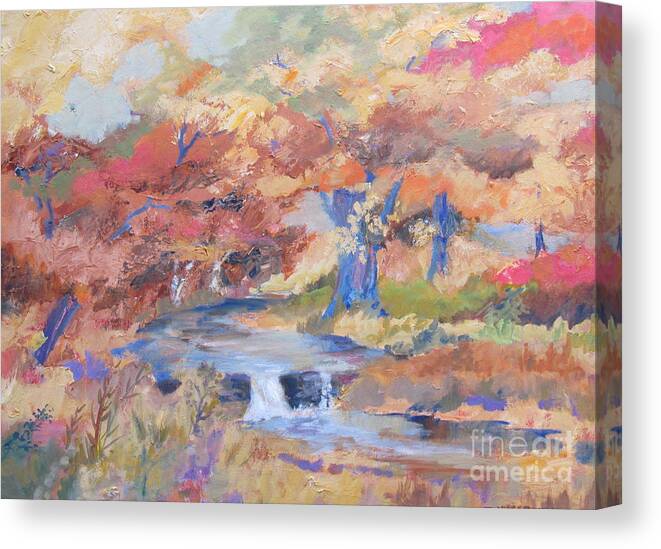 October Canvas Print featuring the painting October Walk by John Nussbaum