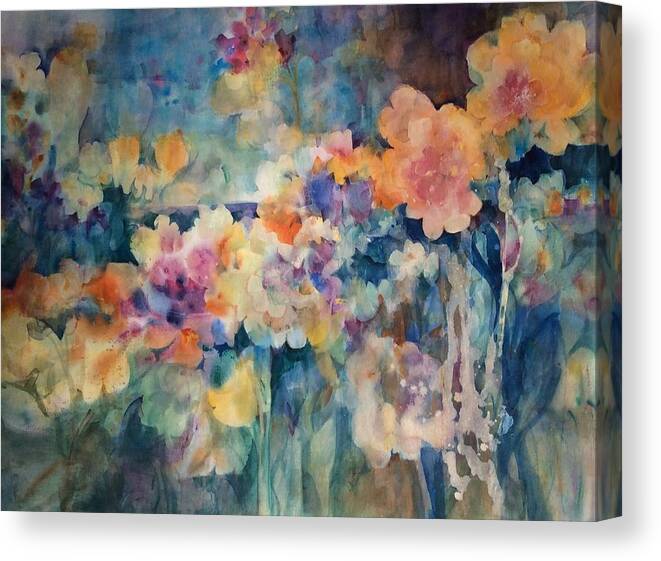 Garden Canvas Print featuring the painting Ode to Spring by Karen Ann Patton