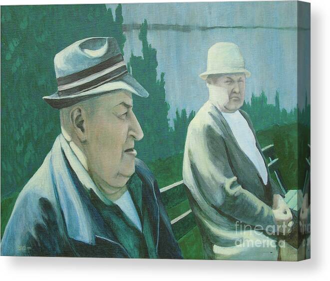 Friend Canvas Print featuring the painting Old Friends by Susan Lafleur