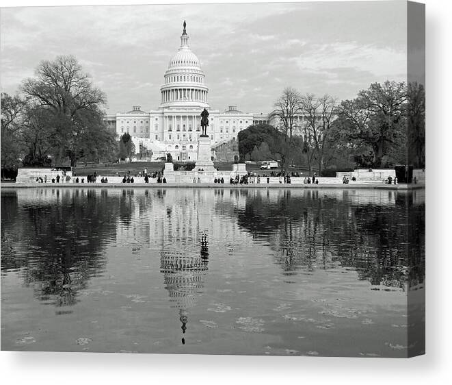 Landscape Canvas Print featuring the photograph Our Nation's Capitol - Washington DC by Emmy Marie Vickers