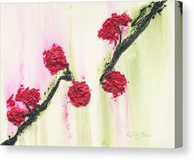 Roses Canvas Print featuring the painting S R R Seeks Same by Kathryn Riley Parker