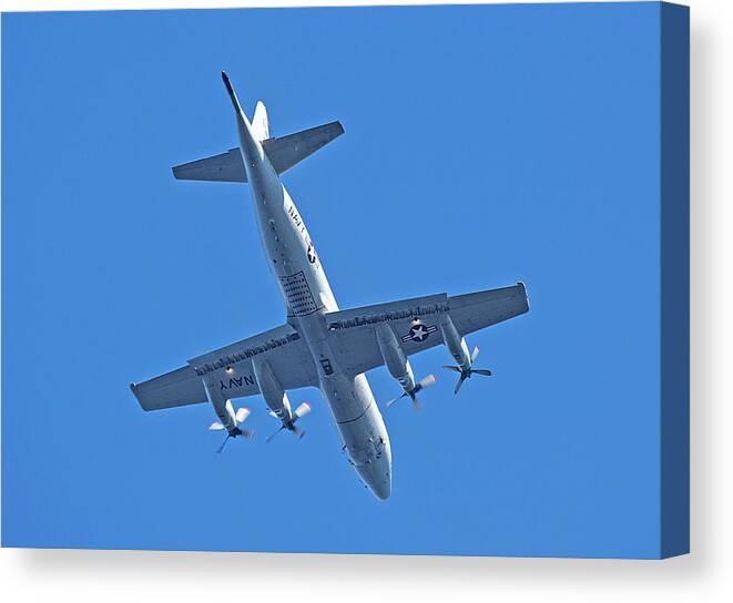 Airplane Canvas Print featuring the photograph P-3C Orion Submarine Watch by Kenneth Albin