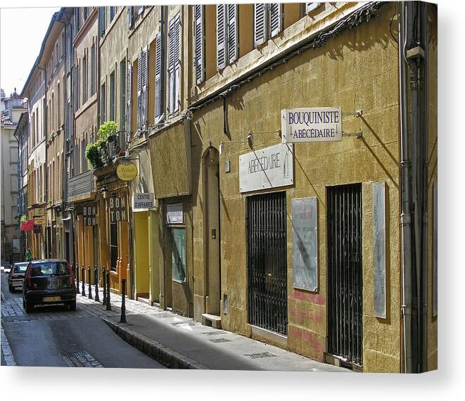 Mathis Canvas Print featuring the photograph Paris Street Scene by Jim Mathis