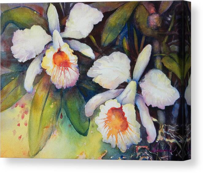 Flowers Canvas Print featuring the painting Partnership by Caroline Patrick