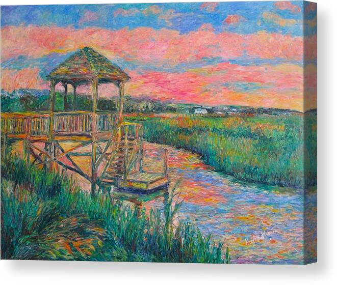 Landscape Canvas Print featuring the painting Pawleys Island Atmosphere Stage Two by Kendall Kessler