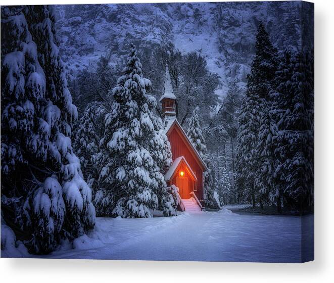 Winter Canvas Print featuring the photograph Peaceful Mornings by Nicki Frates