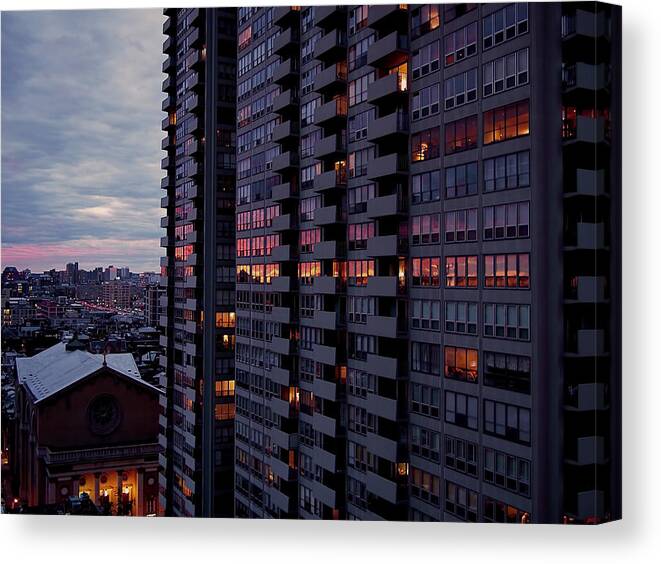 Philadelphia Canvas Print featuring the photograph Philadelphia Sunset by Rona Black