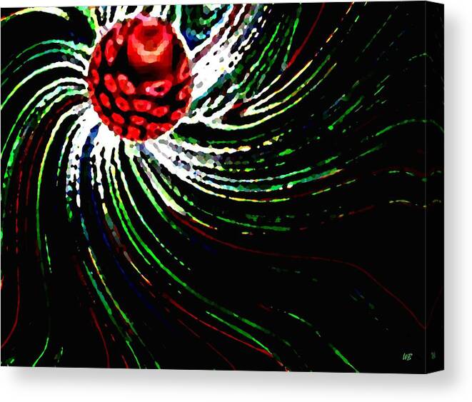 Abstract Canvas Print featuring the digital art Pine Cone Abstract by Will Borden