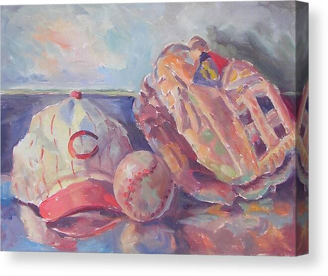 Still Life Canvas Print featuring the painting Play Ball by Mark Hartung