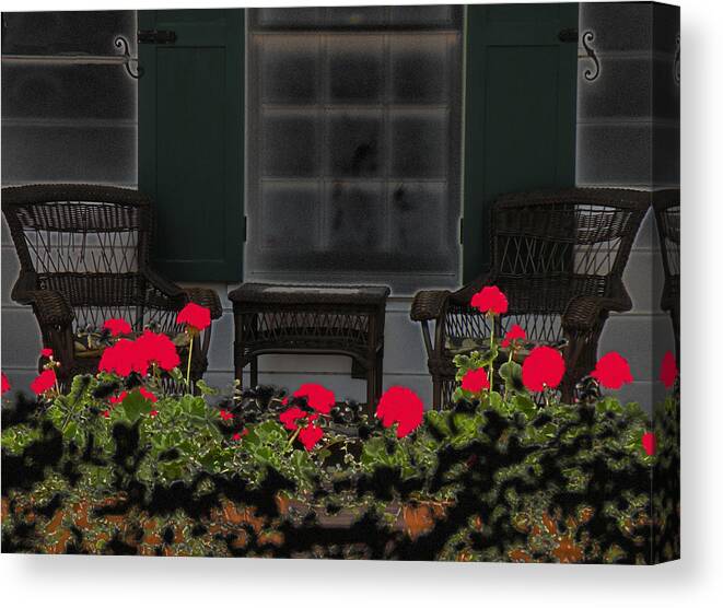 Porch Canvas Print featuring the photograph Pleasant Evening by Rosalie Scanlon