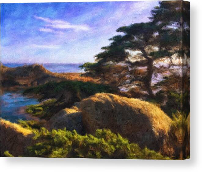 Landscape Canvas Print featuring the photograph Point Lobos by Jonathan Nguyen