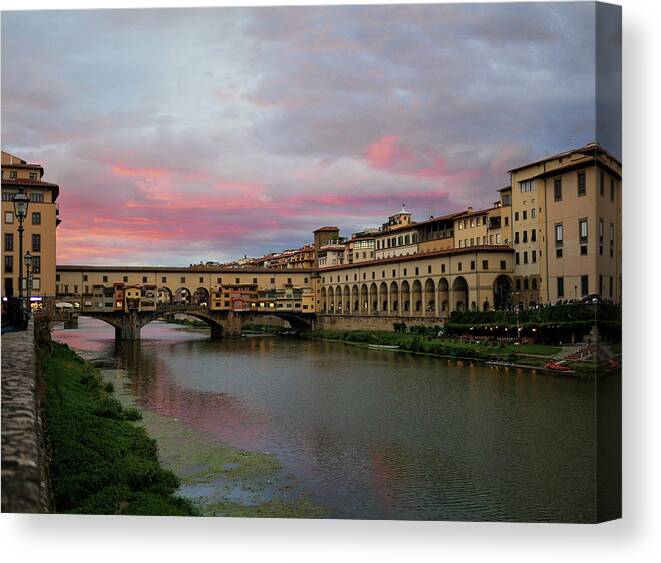 Florence Canvas Print featuring the photograph Ponte Vecchio #2 by S Paul Sahm
