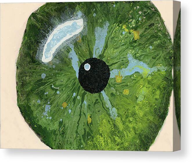 Abstract Canvas Print featuring the painting Reflected in the Eye of a Child Never Born by Matthew Mezo