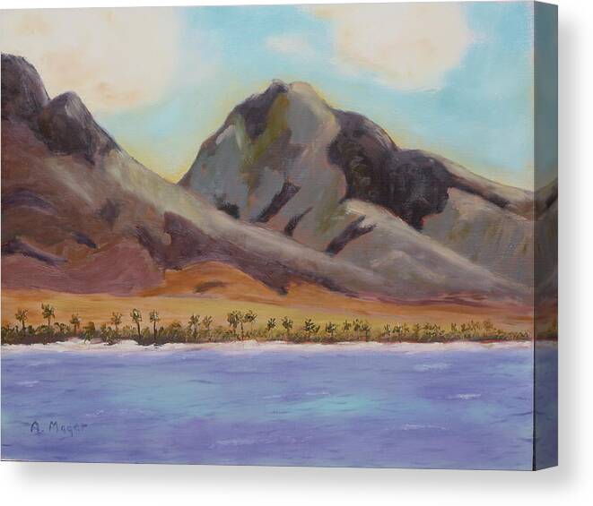 Painting Canvas Print featuring the painting Return to Maui by Alan Mager