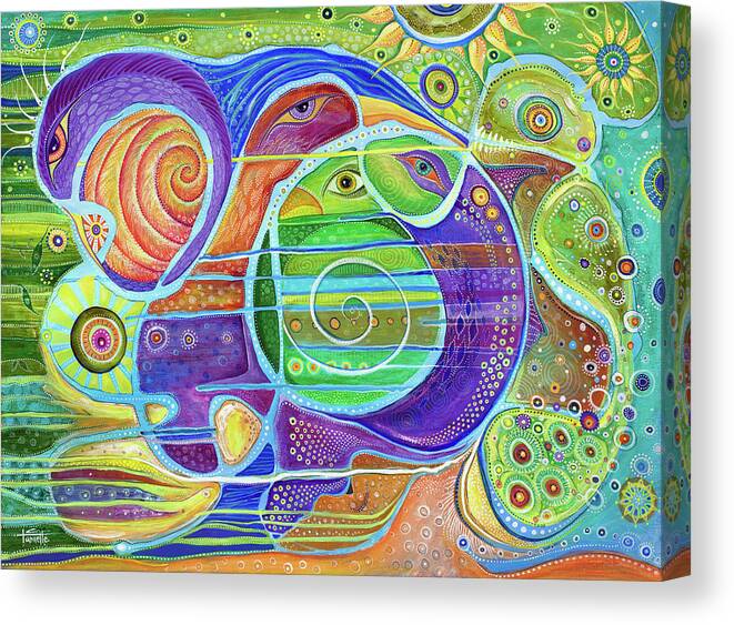 Rising Again Canvas Print featuring the painting Rising Again - The Strength of the Human Spirit by Tanielle Childers