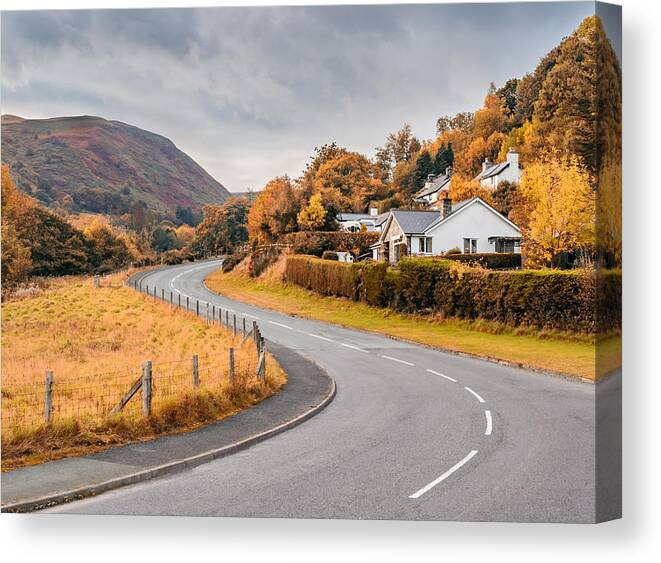 Autumn Canvas Print featuring the photograph Rural Wales in Autumn by Nick Bywater