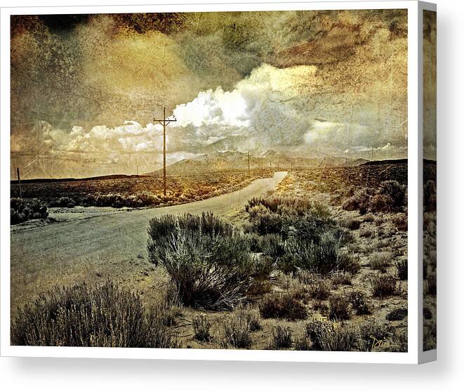Sagebrush Canvas Print featuring the photograph Sagebrush Road by Peggy Dietz