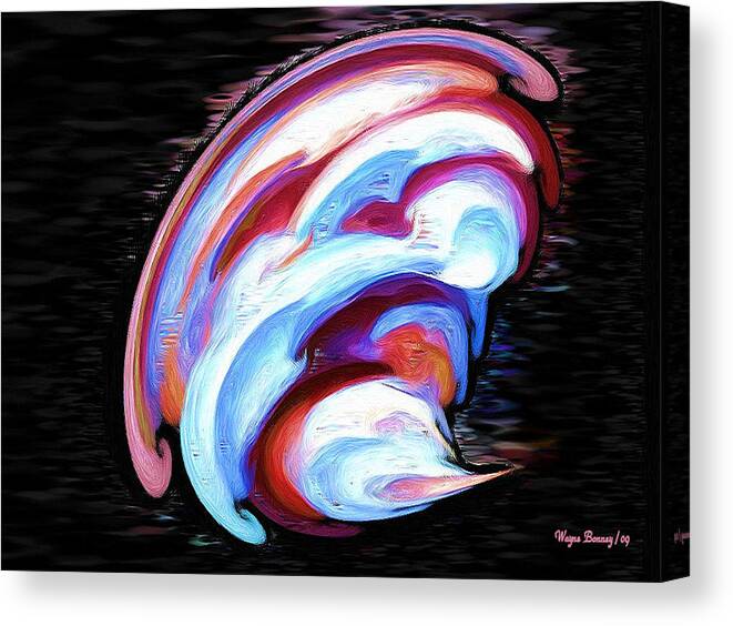 Abstact Art Canvas Print featuring the painting Sea Shell Abstract by Wayne Bonney