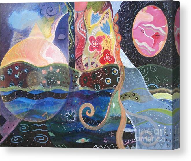 Seeker Canvas Print featuring the painting Seeking Wisdom by Helena Tiainen