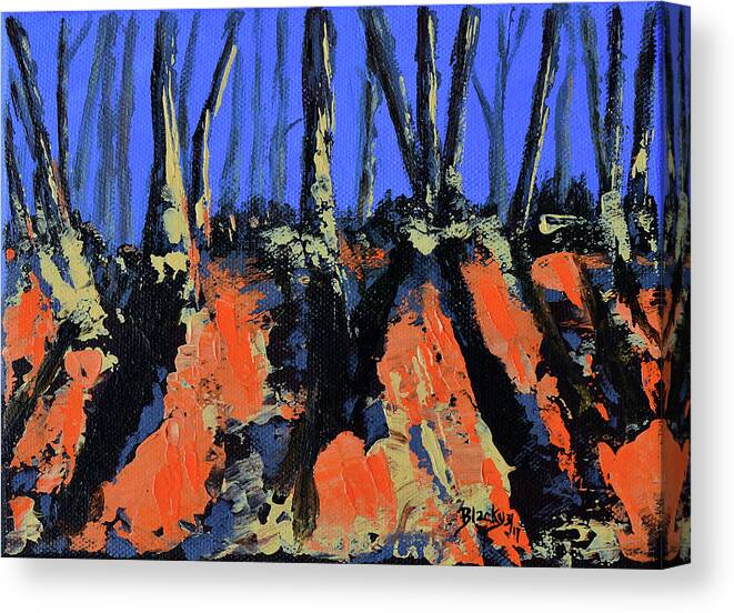 Landscape Canvas Print featuring the painting September's Symphony by Donna Blackhall