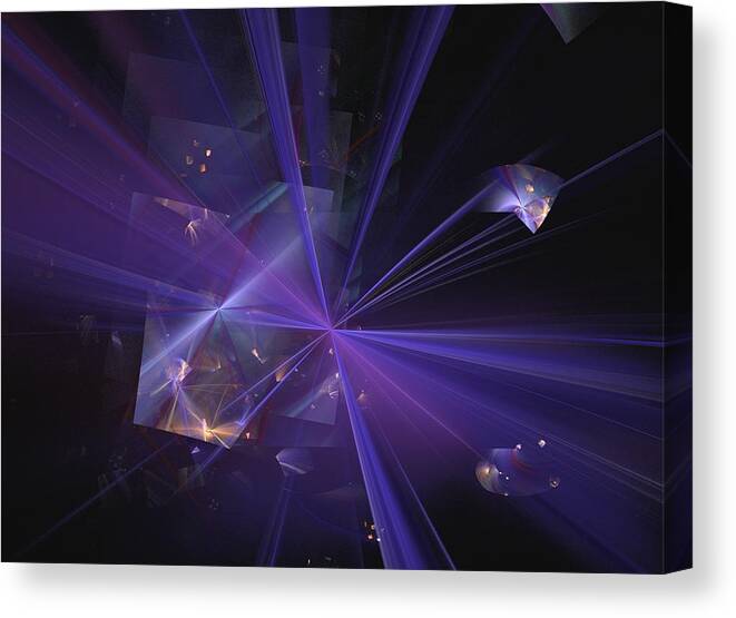 Abstract Digital Painting Canvas Print featuring the digital art Shattered by David Lane