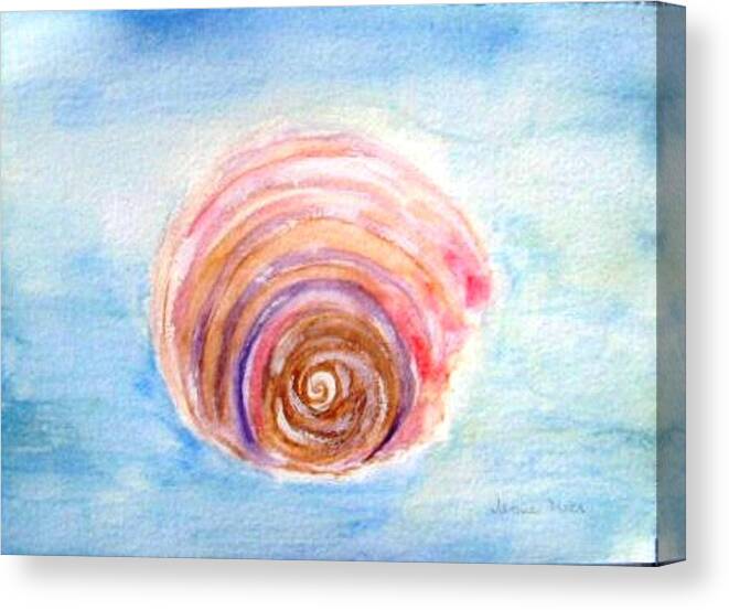 Sea Canvas Print featuring the painting Shell by Jamie Frier
