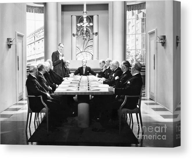 -board Meetings- Canvas Print featuring the photograph Silent Still: Board Meeting by Granger
