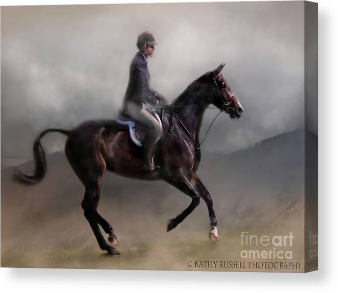 Horse Canvas Print featuring the photograph Smooth Ride by Kathy Russell