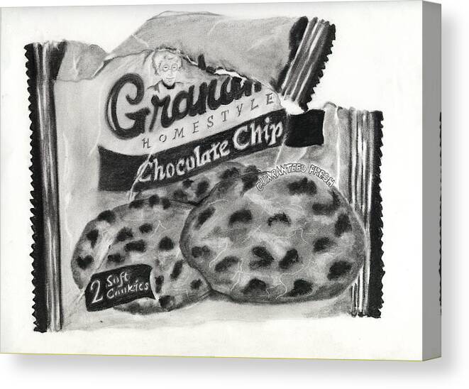Cookies Canvas Print featuring the drawing Snack Time by Penny Everhart