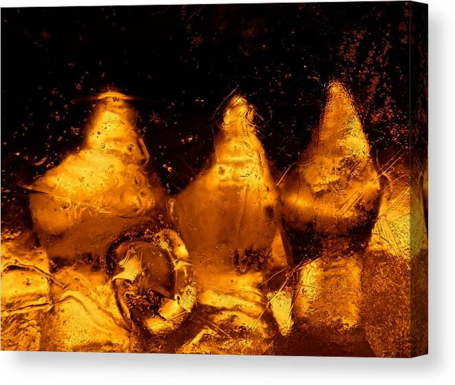Snowy Canvas Print featuring the photograph Snowy Ice Bottles by Sami Tiainen