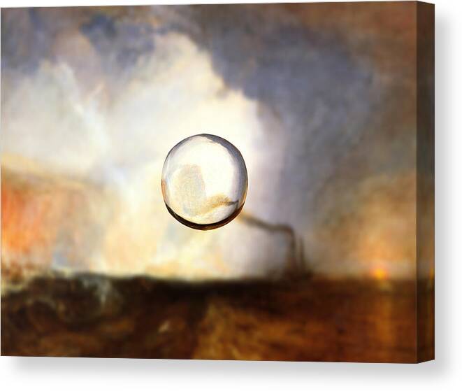 Abstract In The Living Room Canvas Print featuring the digital art Sphere I Turner by David Bridburg