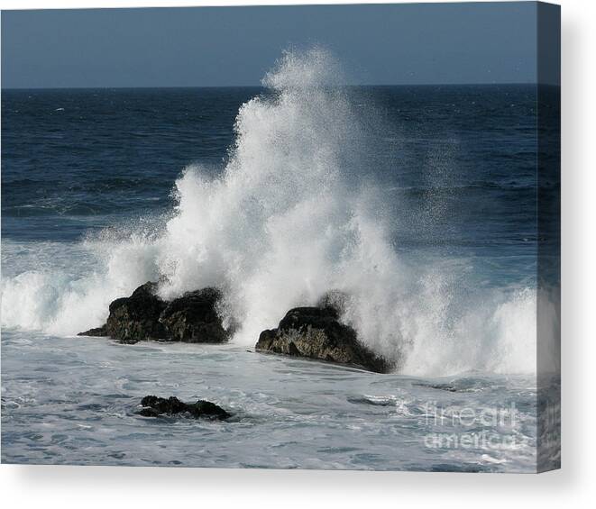 Pacific Grove Canvas Print featuring the photograph Splash Pyramid by James B Toy