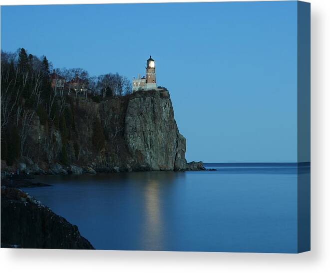 Lighthouse Canvas Print featuring the photograph Split Rock Lighthouse by Joi Electa