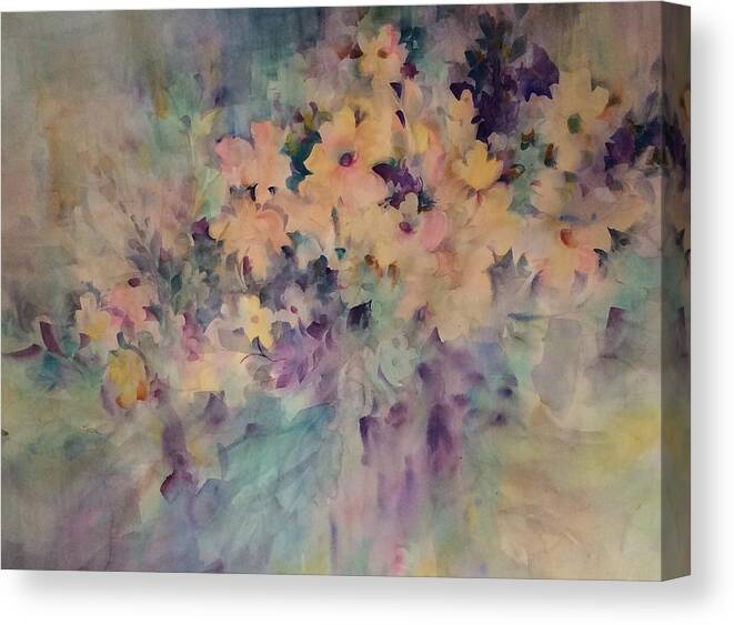 Contemporary Floral I Canvas Print featuring the painting Springtime Bouquet by Karen Ann Patton