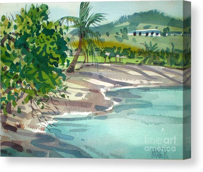 St. Croix Canvas Print featuring the painting St. Croix Beach by Donald Maier