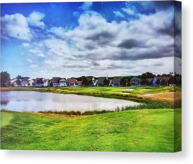 Suburbs Canvas Print featuring the photograph Suburbia by Chris Montcalmo