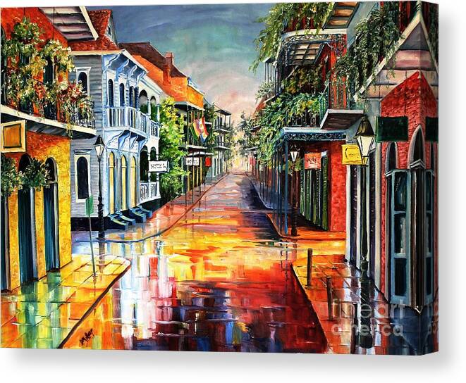 New Orleans Canvas Print featuring the painting Summer Day on Royal Street by Diane Millsap