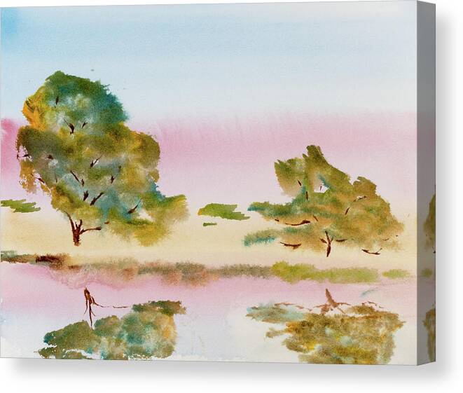 Afternoon Canvas Print featuring the painting Reflections at Sunrise by Dorothy Darden