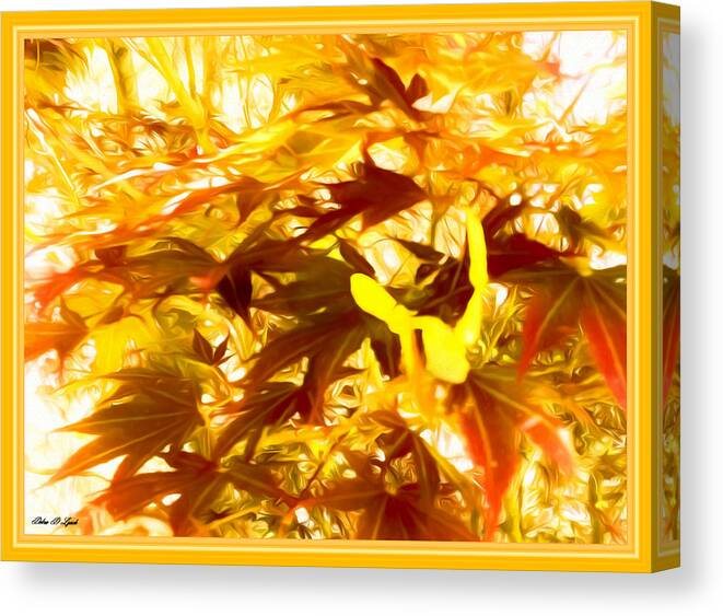 Japanese Canvas Print featuring the mixed media Sunshine On Japanese Maple by Debra Lynch