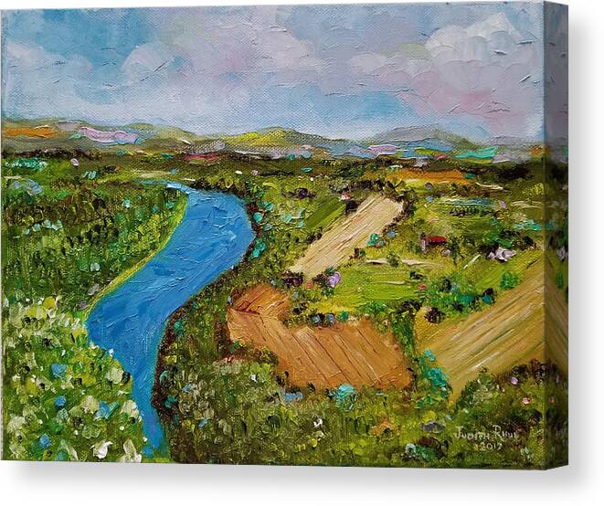 Susquehanna Valley Canvas Print featuring the painting Susquehanna Valley by Judith Rhue